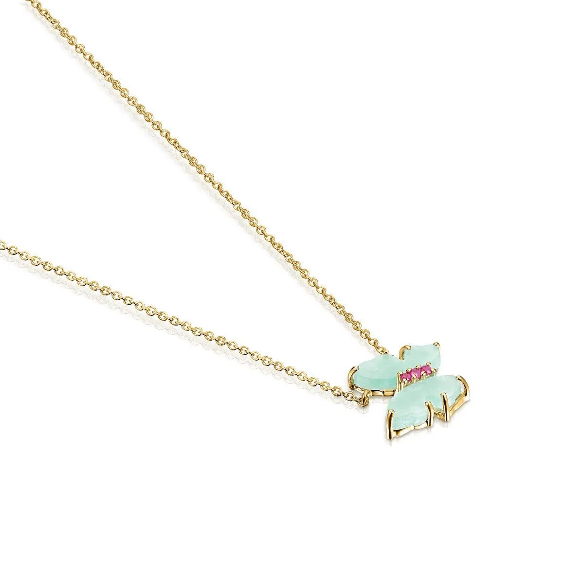 Tous Gold with Amazonite and Ruby Vita Necklace 918532040
