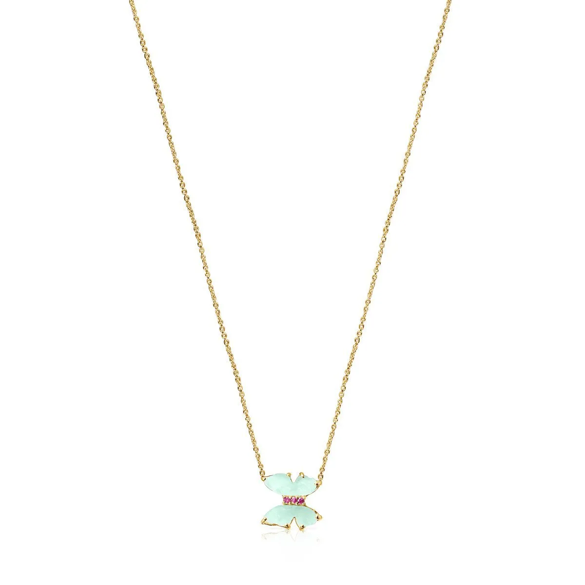 Tous Gold with Amazonite and Ruby Vita Necklace 918532040
