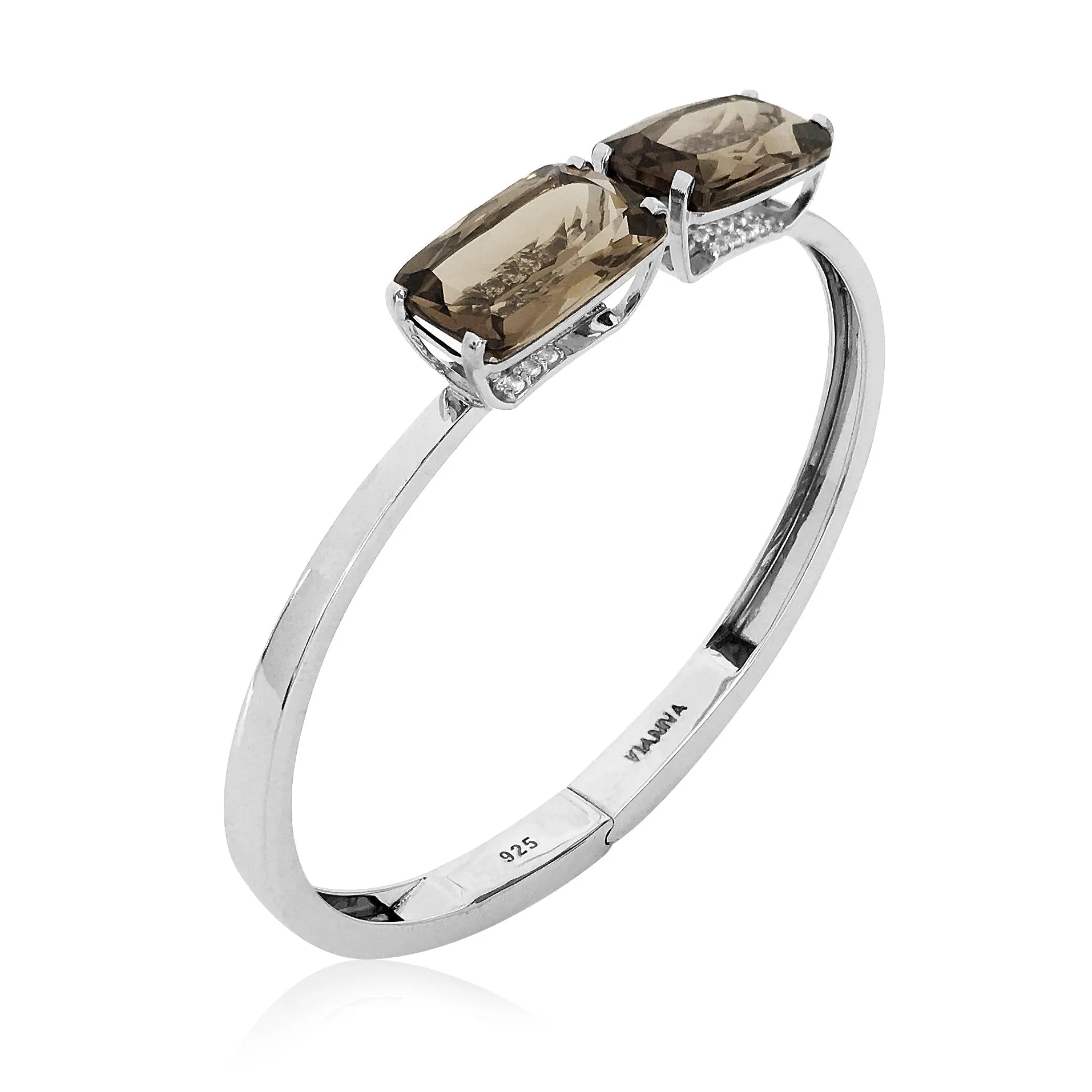 TRANSPARENZA Bracelet - Smoky Quartz / SS
