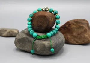 Turquoise Beads Tibetan Charm Bracelet