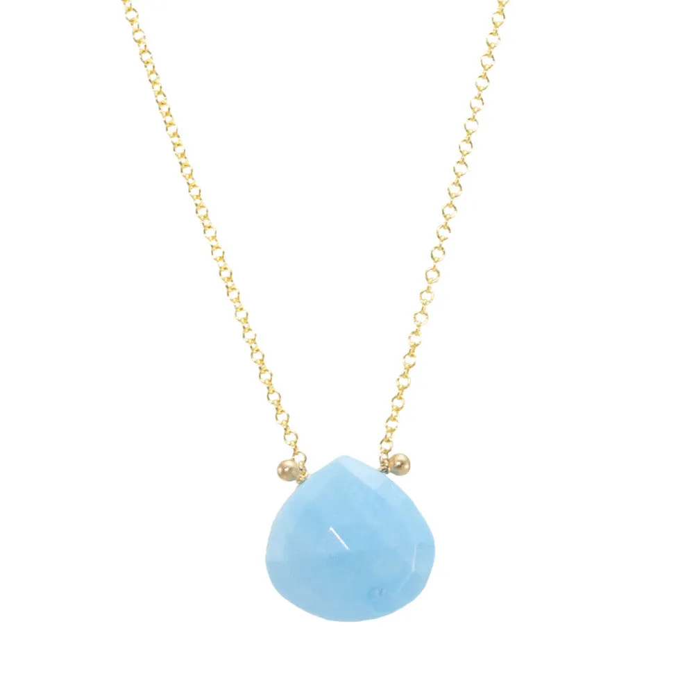 Turquoise Drop Pinned Necklace