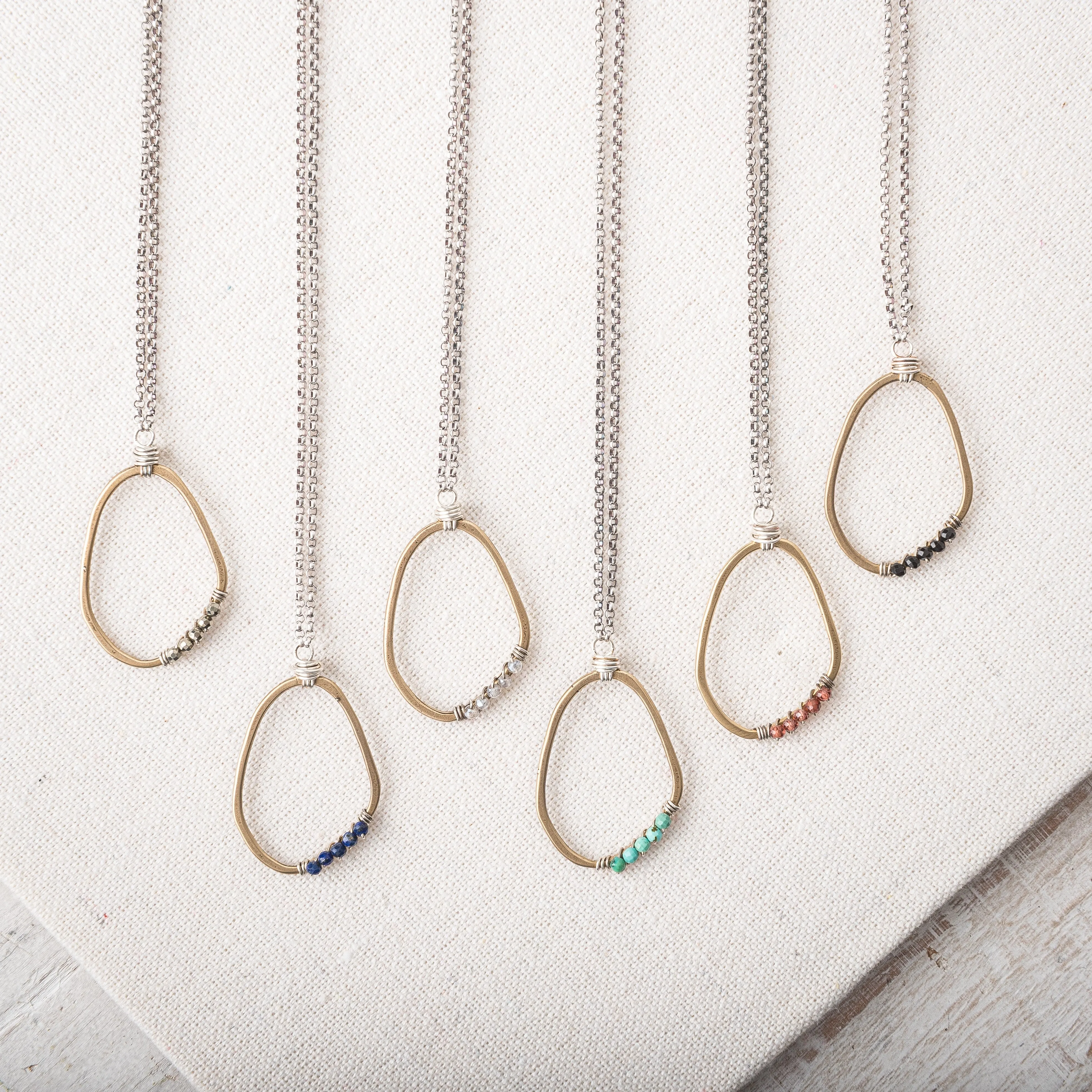 Turquoise Wrapped Freeform Necklace