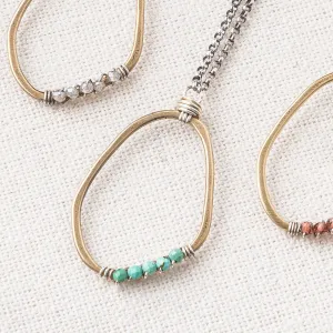 Turquoise Wrapped Freeform Necklace