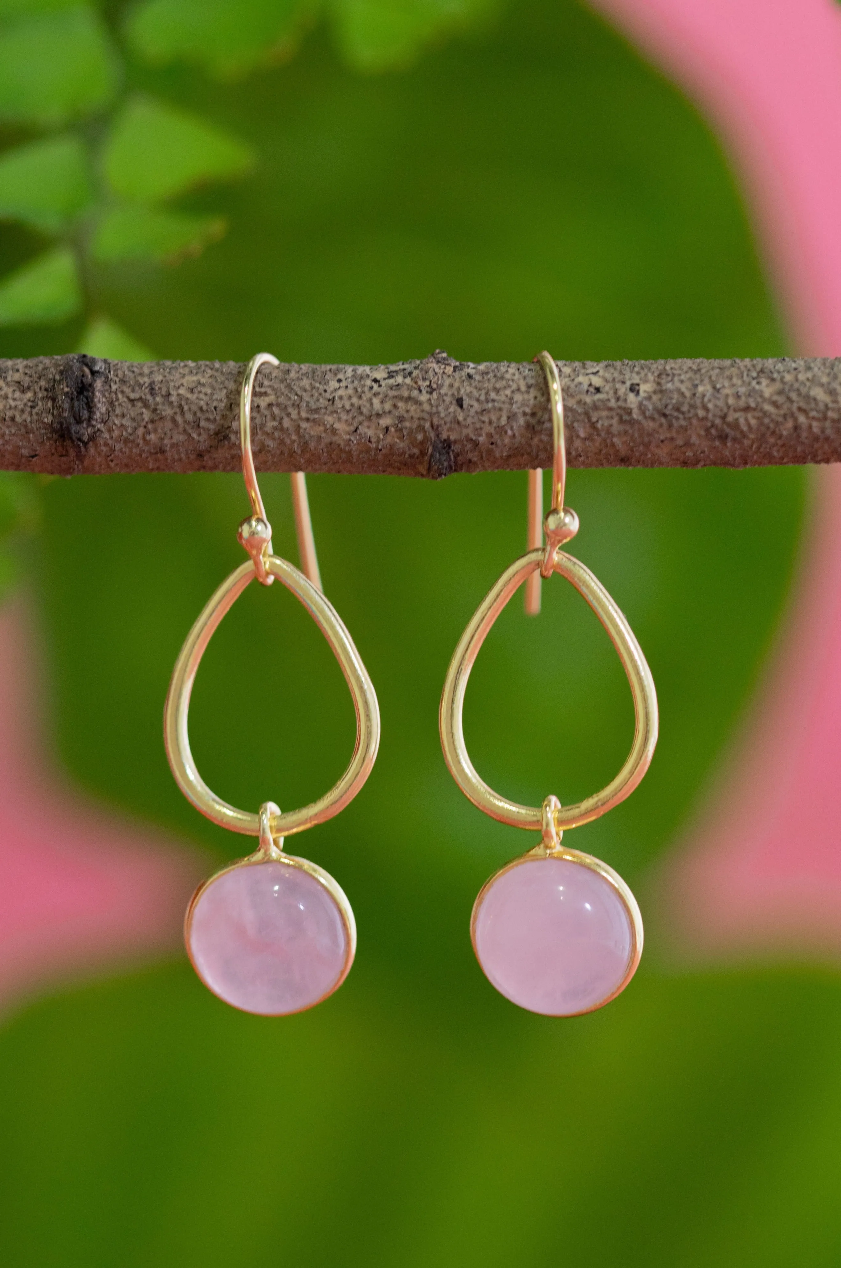 Ulla Rose Quartz Earrings