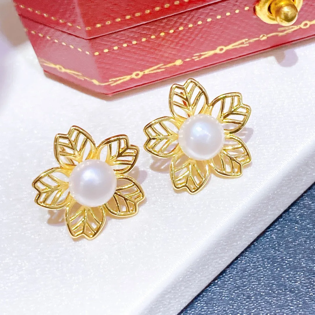 Various design real freshwater pearl earrings