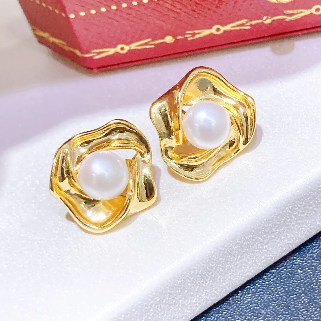 Various design real freshwater pearl earrings