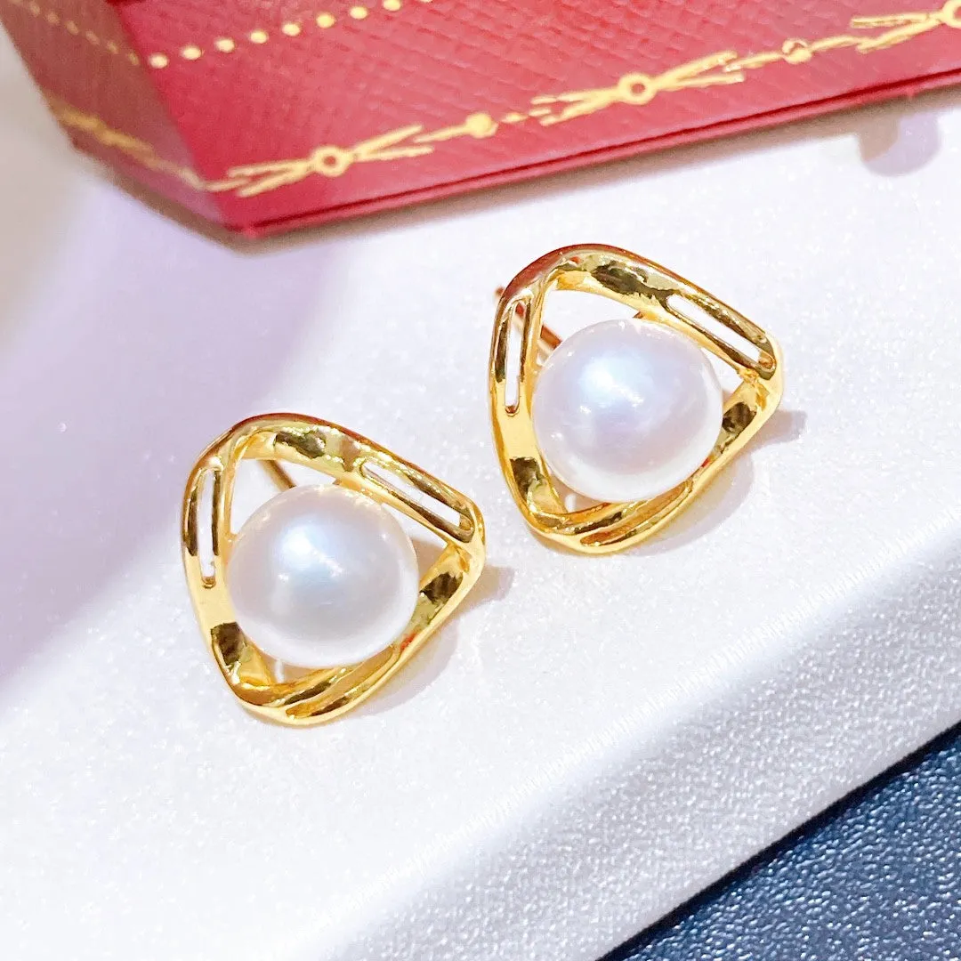 Various design real freshwater pearl earrings