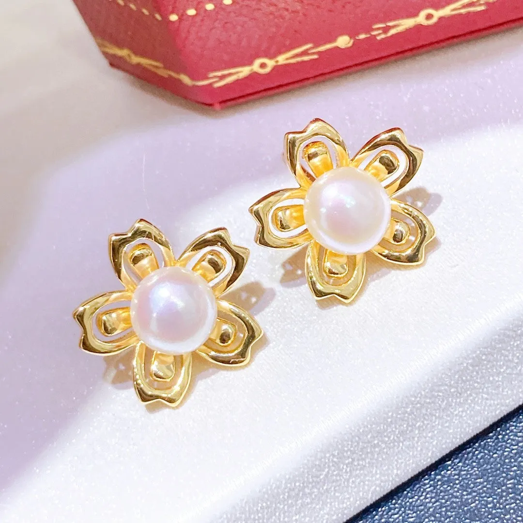 Various design real freshwater pearl earrings