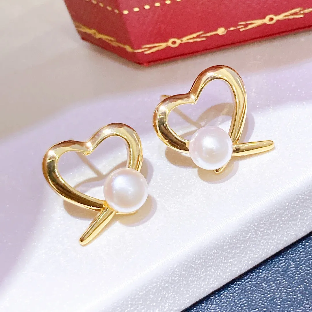 Various design real freshwater pearl earrings