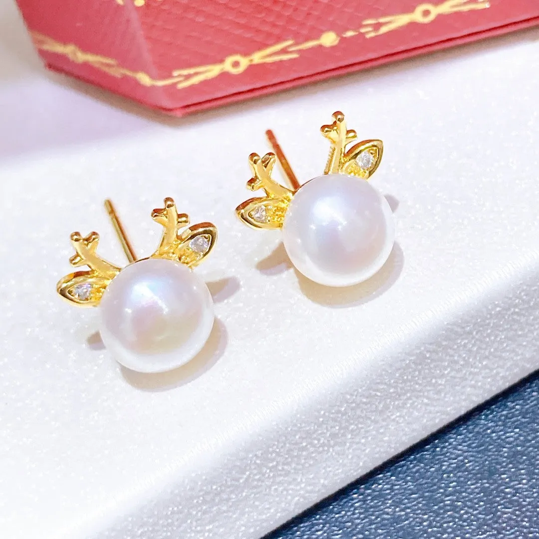 Various design real freshwater pearl earrings
