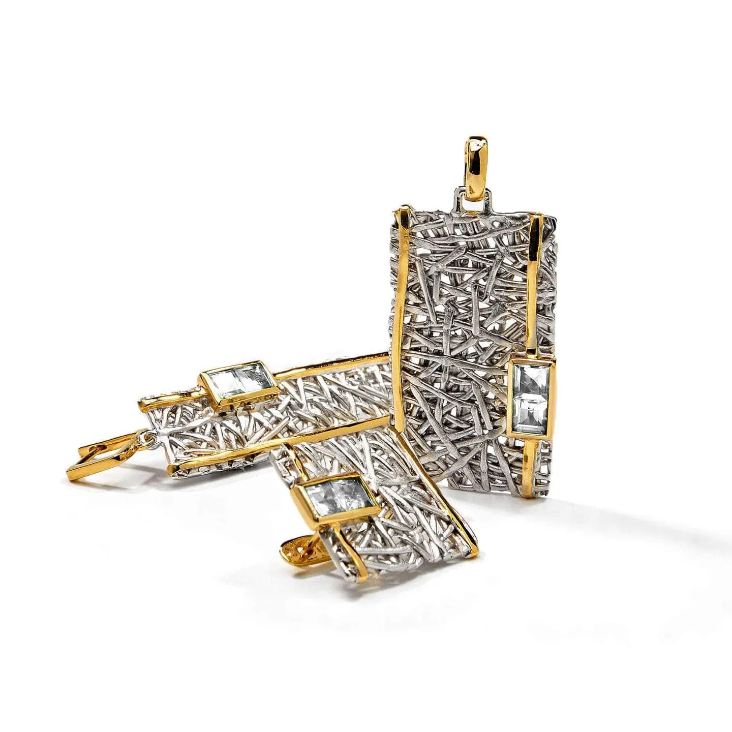 Verina White Topaz Earrings