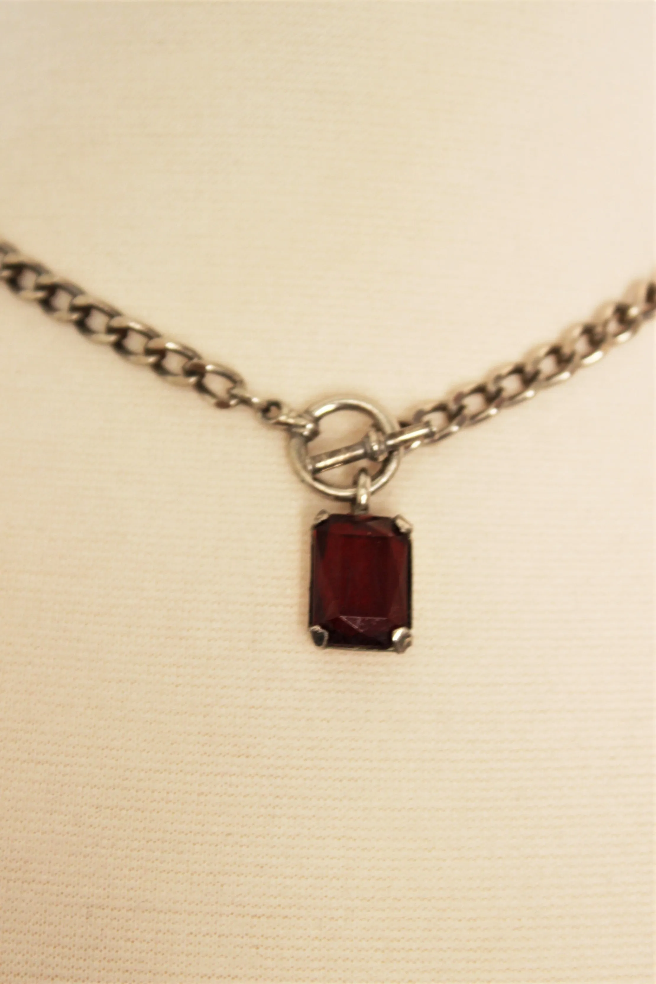 Vintage 1990s Cut Glass Necklace