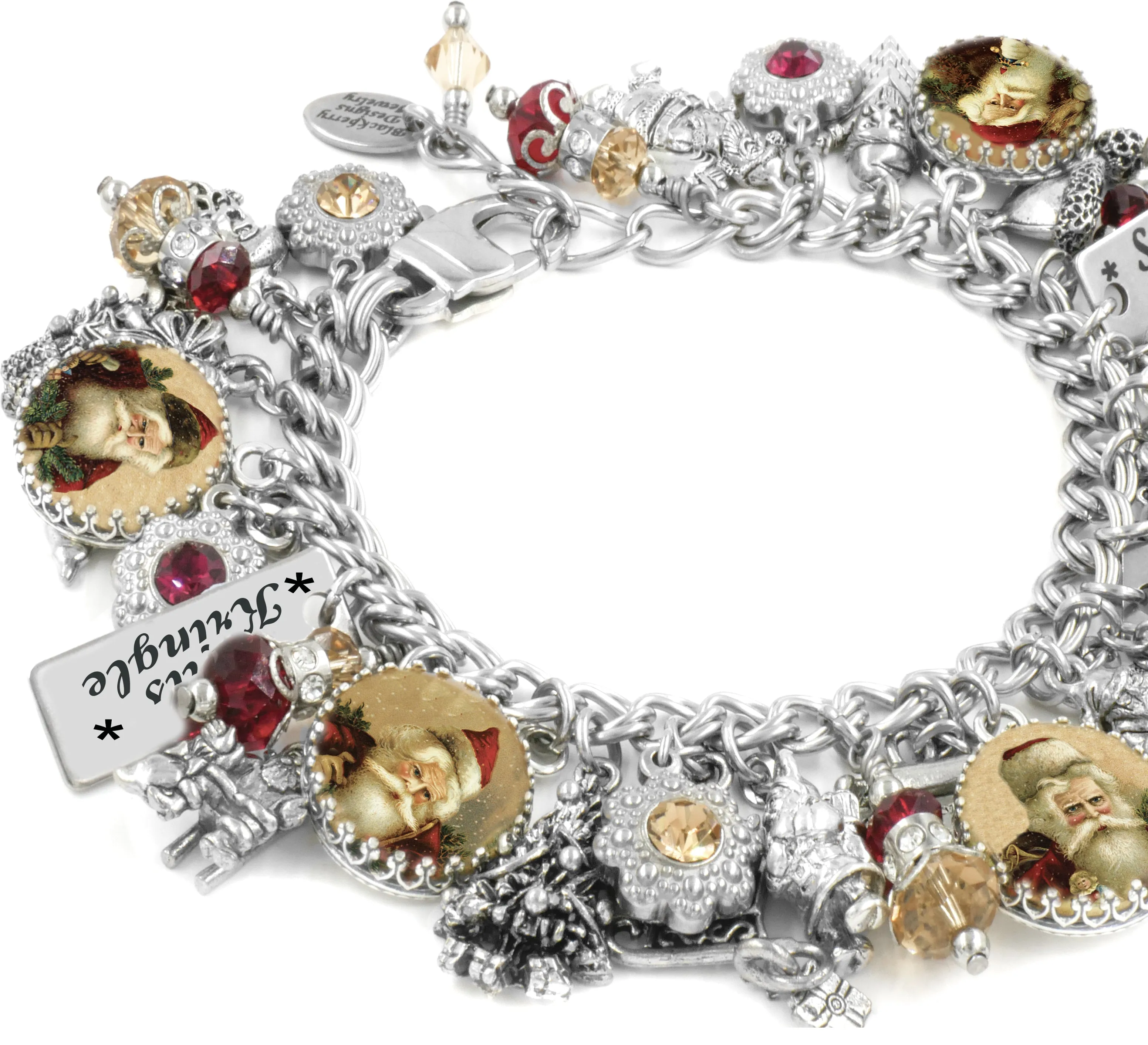 Vintage Santa Claus Charm Bracelet