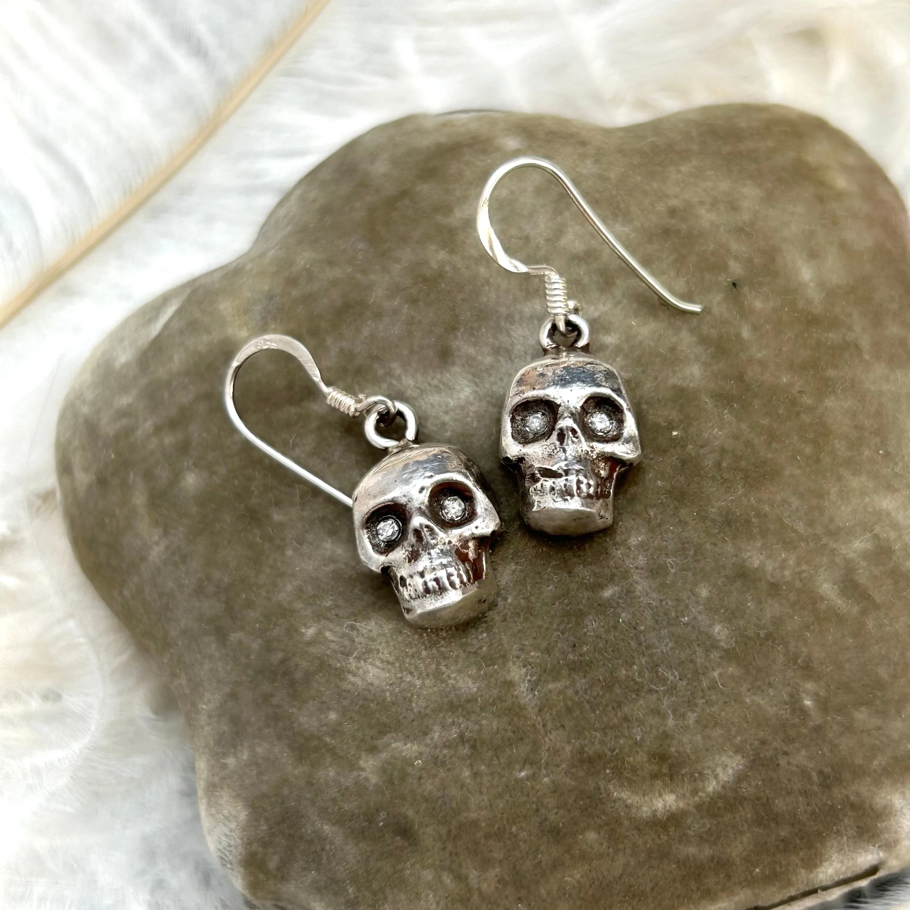 Vintage Skulls Set | Diamonds & Sterling Silver