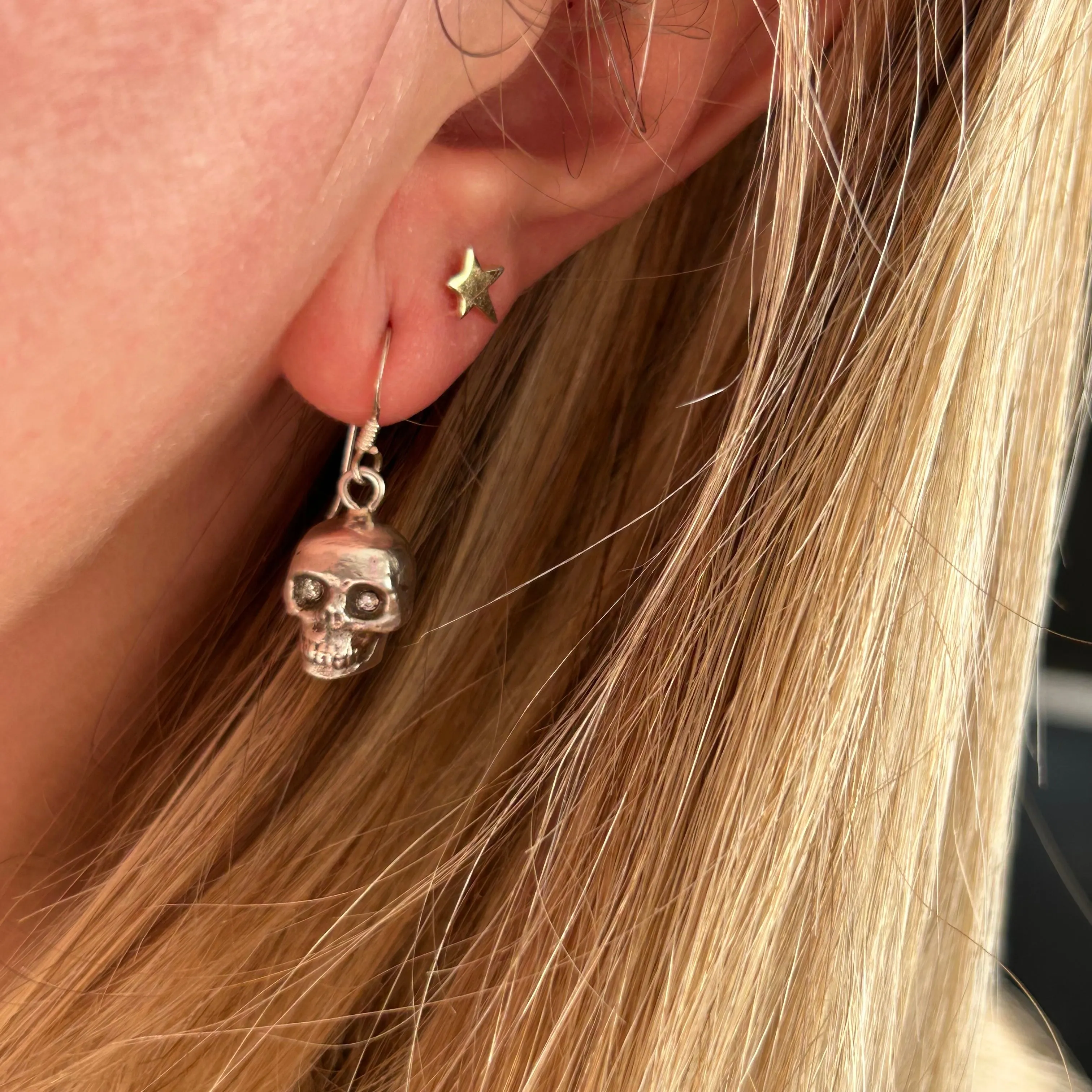 Vintage Skulls Set | Diamonds & Sterling Silver