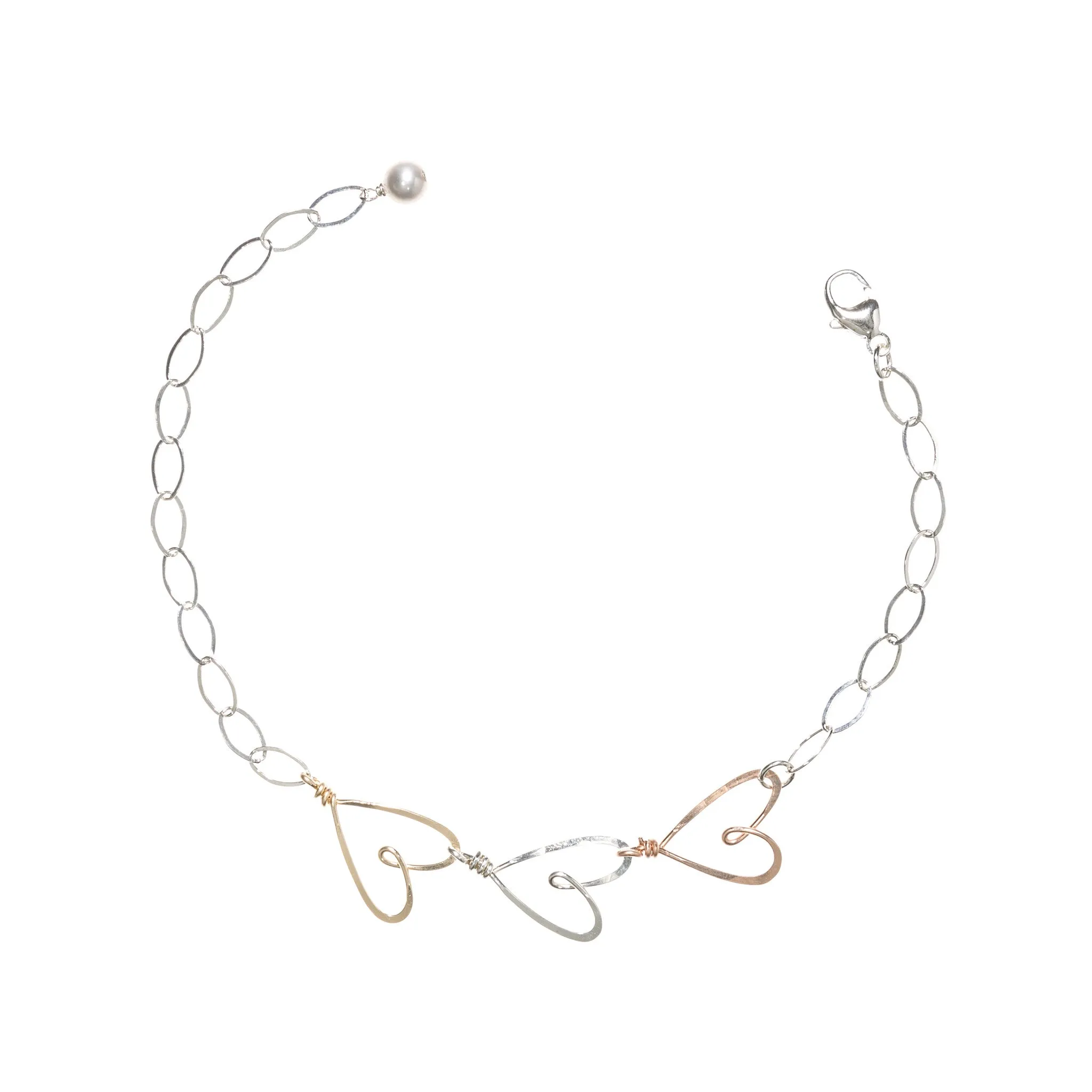 W- 3 hearts bracelet 3HB-*