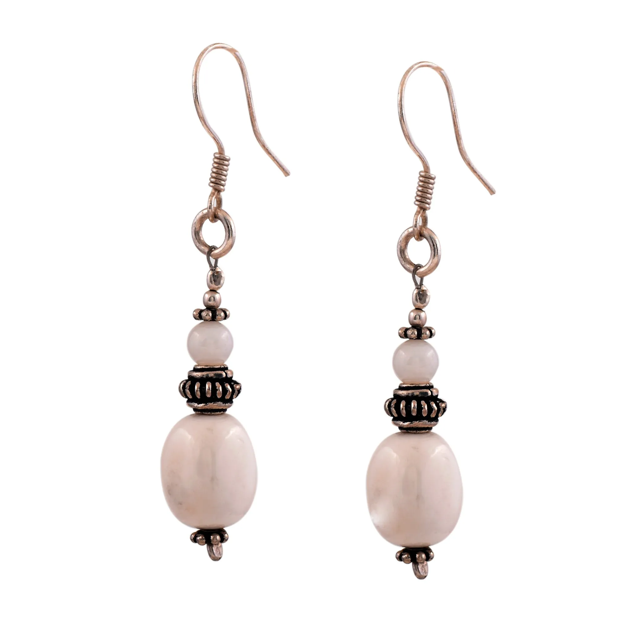White Jasper Gemstone Earrings