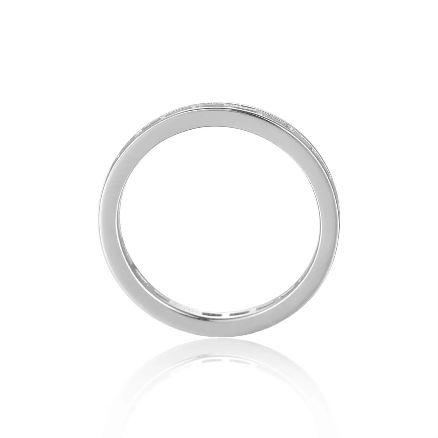 White Topaz Baguette Eternity Ring