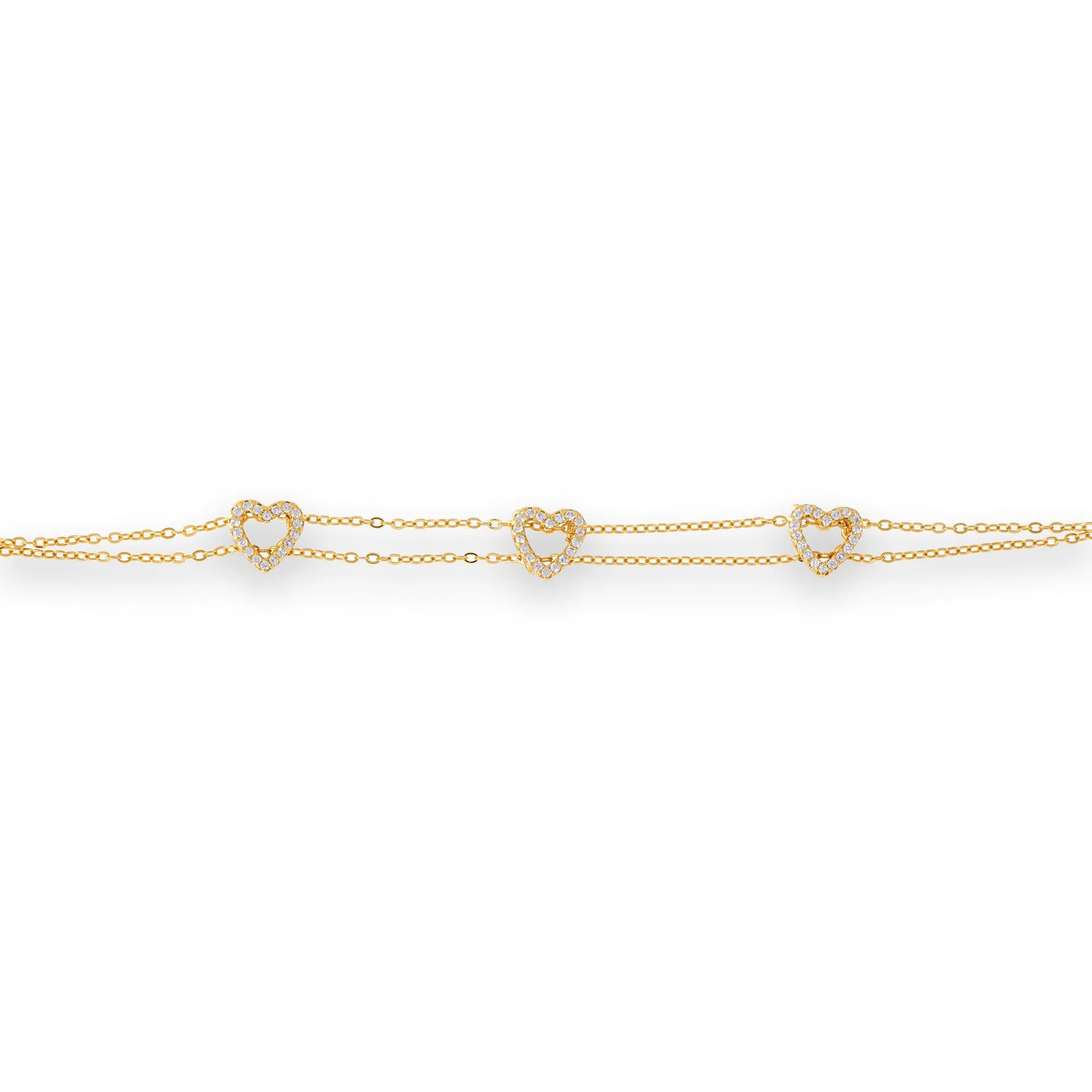 White Topaz Heart Bracelet In Gold: The Amal