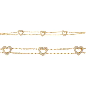 White Topaz Heart Bracelet In Gold: The Amal
