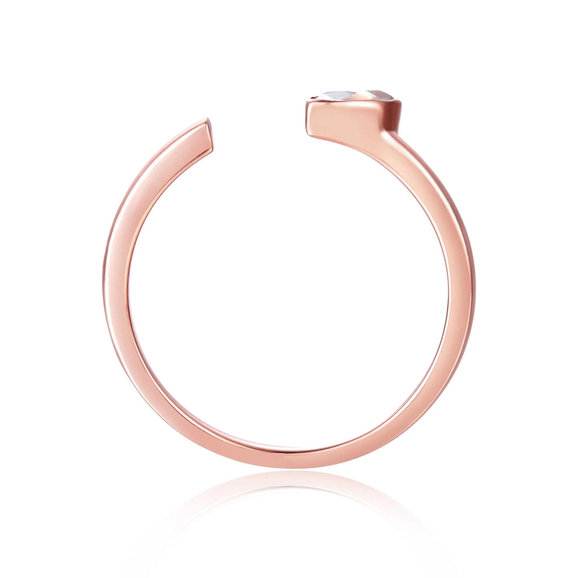 White Topaz Marquise Open Midi Ring