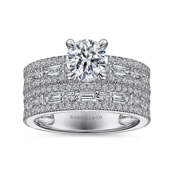 Wide Channel Set Diamond Wedding Band
