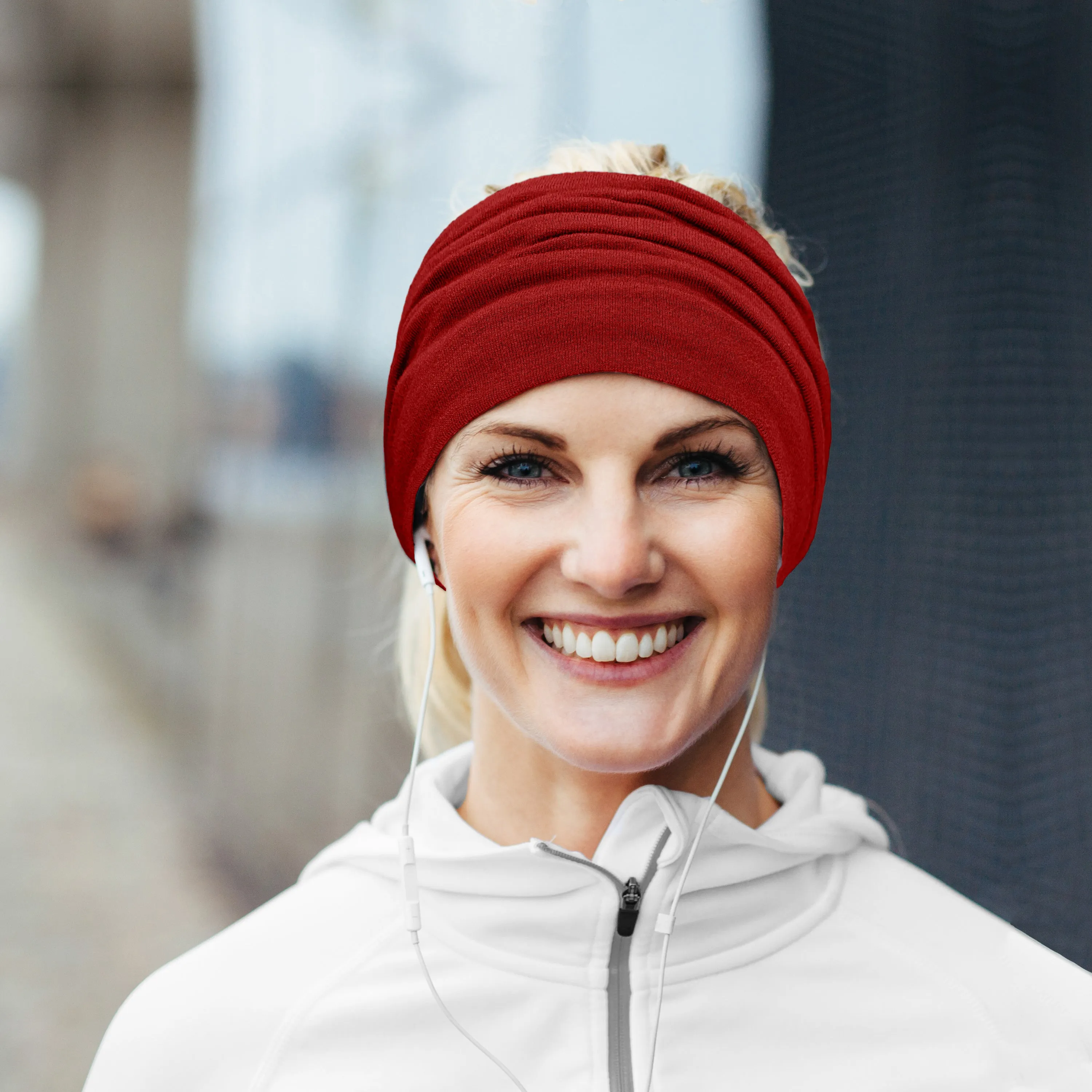 Women's Headbands Cotton Jersey 5" Wide Yoga Fitness Fashion Made in the USA Mustard
