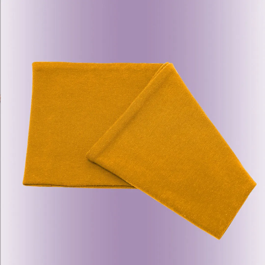 Women's Headbands Cotton Jersey 5" Wide Yoga Fitness Fashion Made in the USA Mustard